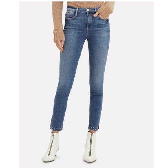 FRAME Le High Studded Skinny Jeans - 25 - Picture 4 of 16